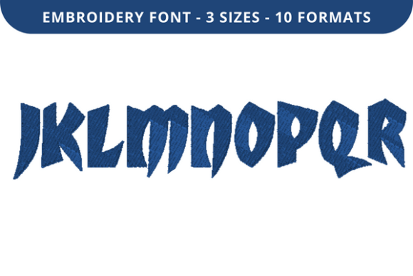 Battle Font J to R Review for Business Embroidery