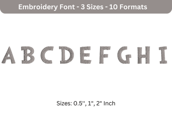 DrSue Font Uppercase a to I Review for Seasonal Embroidery
