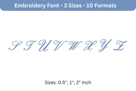 Reviewing English Font Uppercase S to Z for Real Embroidery Projects