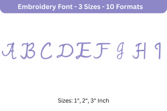 Romantic Font Uppercase a to I Review