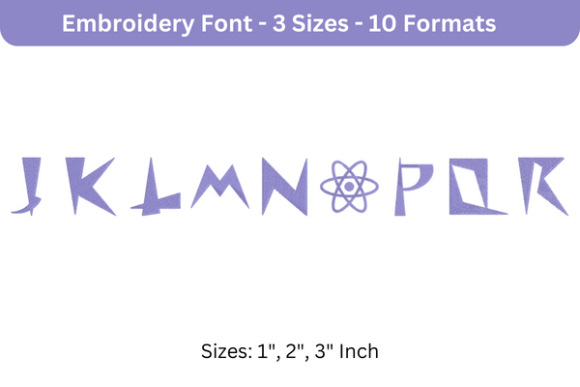 Space Patrol Font Uppercase J to R Review for Craft Fairs
