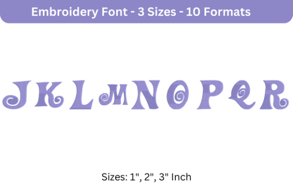 Wonka Font J to R Review for Real Embroidery Projects